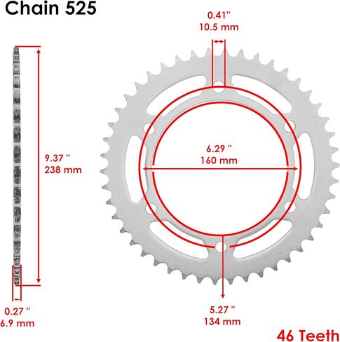 Caltric Blue O-Ring Drive Chain & Sprockets Kit Compatible with Honda Cbr600F4I Cbr-600F4I Cbr600 F4I 2001-2006 in Saudi Arabia