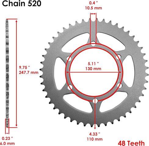 سلسلة محرك Caltric و Sprockets مجموعة متوافقة مع Yamaha R6 YZF R6 2003 2004 2005 in Saudi Arabia