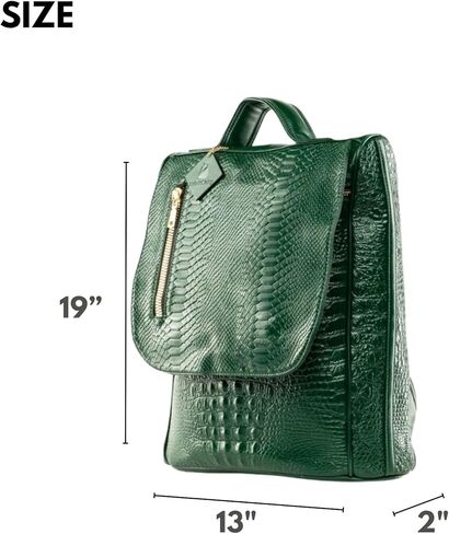Tote & Carry Apollo 2 حقيبة ظهر نباتية كبيرة ، حقيبة محمولة صديقة للبيئة للسفر والعمل والاستخدام اليومي-مقاومة للماء (نمط الجلد التمساح ، الأسود) in Saudi Arabia