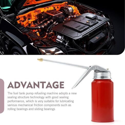 Downhill 2 PCS علب زيت المضخة اليدوية ، زيت مضخة مسدس عالية الضغط الصلب ، علب بخ من زيت المحرك مع فوهة ، إكسسوارات مسدس السيارات العالمي ، لمعظم السيارات والشاحنات ، سيارات الدفع الرباعي (أحمر) in Saudi Arabia