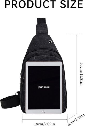 Men's Retro Fashion Solid Color Canvas Crossbody Bag Stylish Durable Perfect for Daily Use and Travel in Saudi Arabia