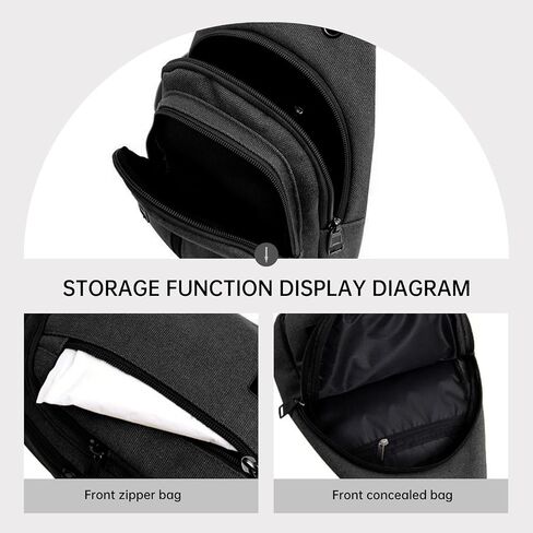 Men's Retro Fashion Solid Color Canvas Crossbody Bag Stylish Durable Perfect for Daily Use and Travel in Saudi Arabia
