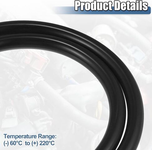 X AUTOHAUX 1 Set Silicone Vacuum Tubing Hose 1m 9mm ID Engine Automotive Vacuum Silicone Hose Line Black in Saudi Arabia