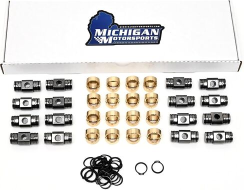 Michigan Motorsports Gen v Lt Bronze Bothing Rocker Arm Trunnion Upgrade Kit | يتضمن البراغي وتثبيت غسالات | يناسب LT1 LT4 LV3 L83 L86 | كورفيت كامارو وشاحنات GM in Saudi Arabia