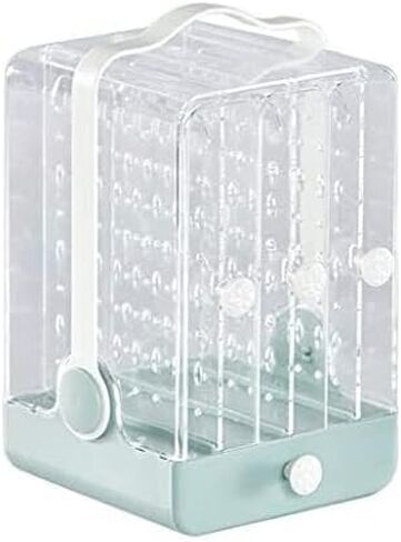 Jewelry Organizer with Drawers, Clear Plastic Jewelry Storage Box for Earrings, Rings, Necklaces, Bracelets – Double-Sided Display Stand, 13x12.8x21.5cm in Saudi Arabia