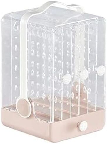 Jewelry Organizer with Drawers, Clear Plastic Jewelry Storage Box for Earrings, Rings, Necklaces, Bracelets – Double-Sided Display Stand, 13x12.8x21.5cm in Saudi Arabia