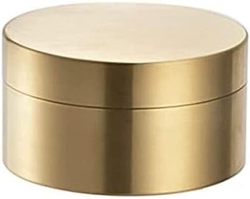Round Brass Jewelry Storage Box – Airtight Container for Rings, Tea, Spices, Trinkets, 4.9cm Small Organizer(5.9cm) in Saudi Arabia