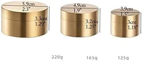 Round Brass Jewelry Storage Box – Airtight Container for Rings, Tea, Spices, Trinkets, 4.9cm Small Organizer(5.9cm) in Saudi Arabia