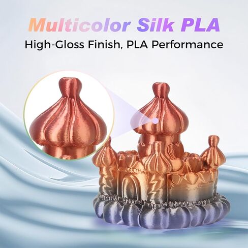 Creator High Speed PLA 3D Printer Filament 1.75mm, Rapid PLA for Max 500mm/s High Speed Printing, High Toughness, Dimensional Accuracy +/- 0.02mm, High Fluidity 3D Printing Filament 1kg Spool, Rainbow in Kuwait