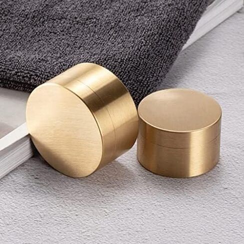 Round Brass Jewelry Storage Box – Airtight Container for Rings, Tea, Spices, Trinkets, 4.9cm Small Organizer(5.9cm) in Saudi Arabia