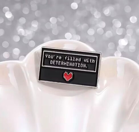 You Are You're Filled With Determination Heart Undertale Sans Papyrus Indie Video Game 1.2" Enamel Pin Badge in Saudi Arabia