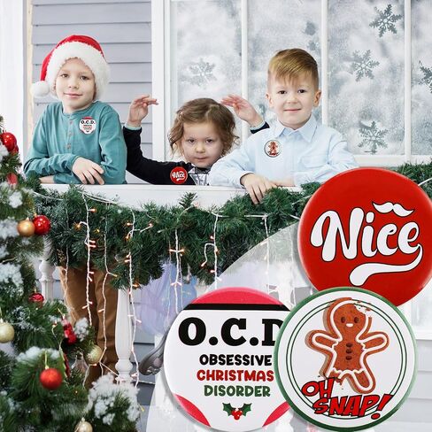 Inbagi 96 Pcs Christmas Button Pins Funny Mini Xmas Pins Bulk Novelty Sayings Brooch Set Christmas Party Accessories for Team Gift Goodie Bags Decorations Favors in Saudi Arabia