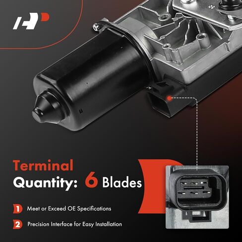 A-Premium Front Windshield Wiper Motor and Linkage Assembly Compatible with Buick and Pontiac Vehicles - Aztek 2001-2005, Rendezvous 2002-2007, Sport Utility - Replace# 10303632, 10310227 in Saudi Arabia