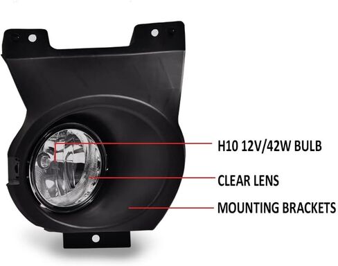 G-PLUS Fog Lights Compatible With Ford F150 2011 2012 2013 2014, (NOT For SVT Raptor Models),Driving Fog Lamps w/Switch/Bracket/Bulbs Pair (Clear lens) in Saudi Arabia