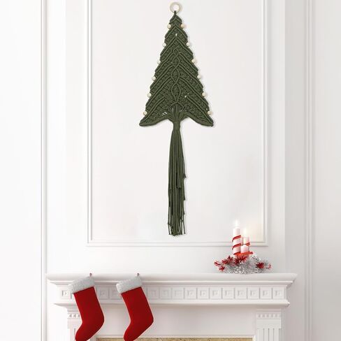 LB Sage Green Macrame Wall Hanging Boho White Woven Leaf Wall Hanging Tapestry Handcrafted Woven Leaves Wall Decor for Home Bedroom Living Room Dorm Apartment Nursery 15.74''W x 31.49''L in Kuwait