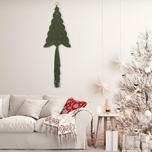 LB Sage Green Macrame Wall Hanging Boho White Woven Leaf Wall Hanging Tapestry Handcrafted Woven Leaves Wall Decor for Home Bedroom Living Room Dorm Apartment Nursery 15.74''W x 31.49''L in Kuwait