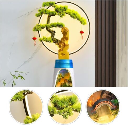 ديكور ASE شكل أرضية دائمة مع ضوء LED ومرطب ، شرفة الفناء الديكور حديقة الفناء ، Housewarming أو هدايا فتح للدخول (متوسط) in Saudi Arabia