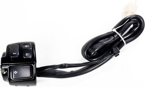 Astra Depot Handlebar Switch W/Harness + Brake Brake Clutch Ravers متوافق مع Harley 1996–2012 Dyna Softail Sportster V-Rod-1 "مقود ، أسود ، كل شيء في واحد in Saudi Arabia