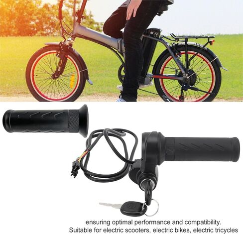 1 زوج من قبضات خانق الدراجات الكهربائية مع مفتاحين ، مقبض تحكم السرعة المقاوم للمطار in Kuwait