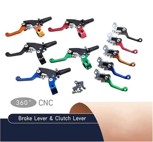 CNC Dirt Bike Motorcycle Brake Clutch Handle Lever 22mm For Kayo T4 T6 K6 K6R KTM Husqvarna Modified Spare Parts(Orange) in Saudi Arabia