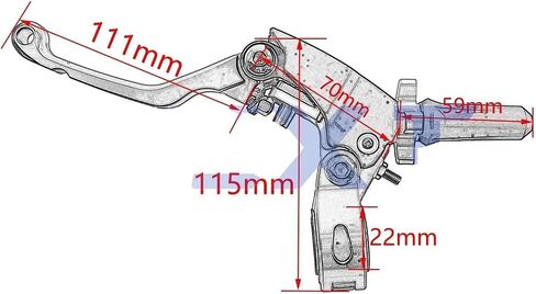 CNC Dirt Bike Motorcycle Brake Clutch Handle Lever 22mm For Kayo T4 T6 K6 K6R KTM Husqvarna Modified Spare Parts(Orange) in Saudi Arabia