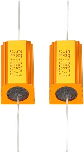 YOKIVE 2 Pcs Aluminum Case Resistor, Office LED Converter Replacement Wirewound Resistance, Great for Daily Use (Gold, 5W 8 Ohm) in Saudi Arabia