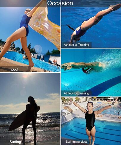 American Trends Athletic Swimsuit for Women One Piece Lap Swimming Training Suit Tummy Control Bathing Suits in Saudi Arabia