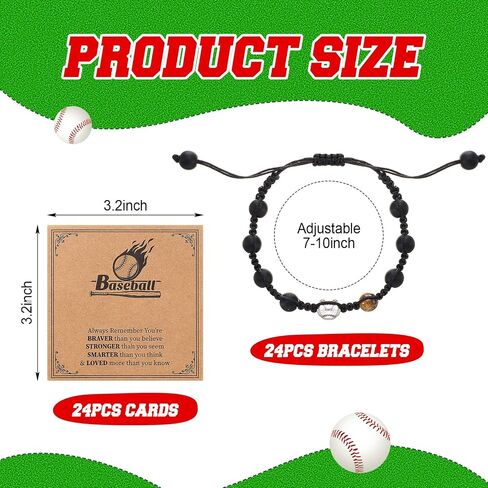 Kenning 24 Sets Soccer Bracelets Sport Team Gifts Team Team Team Team Team Team Team Team Team Team Team Beaded Beaded Beaded Bracelets مع Favors Party Card Party Forms لمحبي فريق اللاعبين in Saudi Arabia