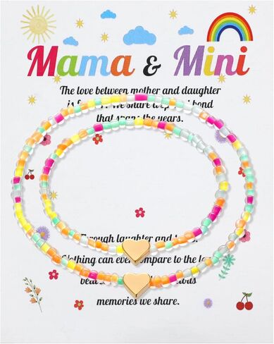 2 PCS Mama و Mini مطابقة الأساور عودة إلى أساور المدرسة المطابقة هدايا مجوهرات القلب أتمنى اليوم الأول من هدايا المدرسة للابنة الأم أمي وأنا in Saudi Arabia