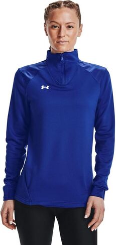 بلوفر نسائي بسحاب ربع من Under Armour Command مقاس L أسود-أبيض in Kuwait