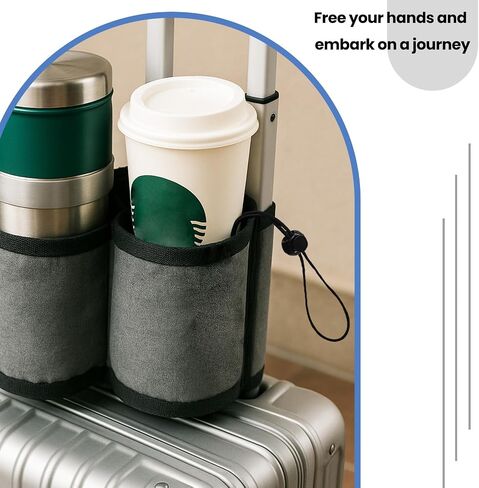 Premium Luggage Travel Packing Organizer - 6.3x4.7x3.1 Inch Oxford luggage Accessories with Zippered Pocket for Suitcase, Phone, Fits Most Roll-On Handles (Black) in Saudi Arabia