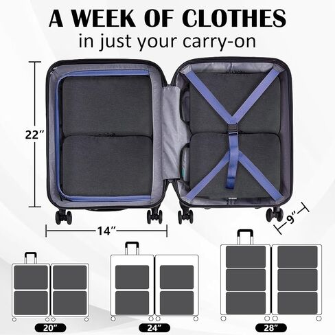 Compression Packing Cubes for Travel Accessories, 2 Set Compression Bags Travel Cubes for Packing Suitcase Luggage Organizer Bags Set, Black in Saudi Arabia