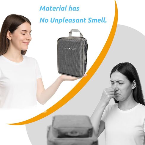 تعبئة مكعبات للسفر - ضغط قوي وخفيف الوزن ومقاوم للماء. حل تعبئة متين ومرتبة لسهولة السفر. يشمل أطباق المرحاض والأحذية (رمادي) in Saudi Arabia