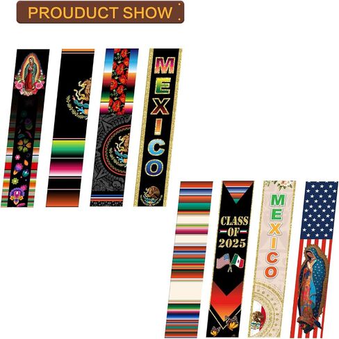 Mexican Mexico Eagle Totem Graduation Stole Graduation Sash Scarf Graduation Shawl for Study Aboard International Students in Saudi Arabia