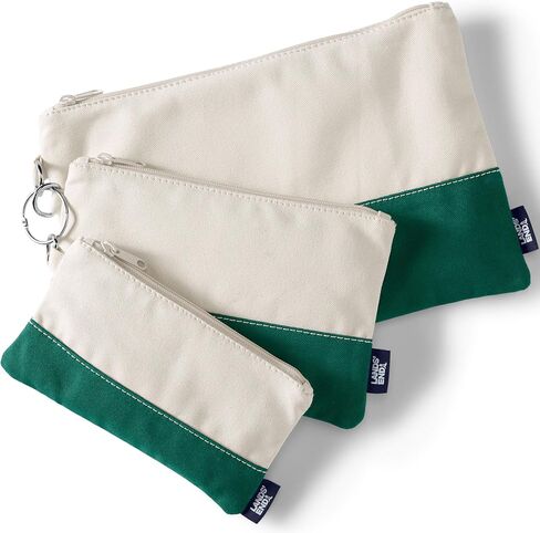 LANDS 'END ZIP CANVAS CANVAS 3PK Natural/Radiant Navy Size One in Kuwait