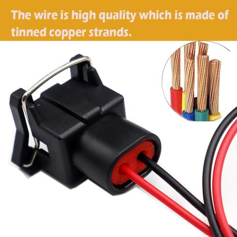 6pcs حاقن الوقود توصيلات تسخير المقابس الخوفي متوافقة مع Jeep Ford Chrysler Dodge SK25 Pigtly Plug Wirigness FJ626 ، CM4785 ، F65E9F593A4A in Kuwait