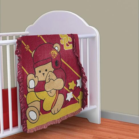 Officially Licensed NCAA Stanford Cardinal "Fullback" Jacquard Baby Throw Blanket, 36" x 46", Multi Color in Saudi Arabia