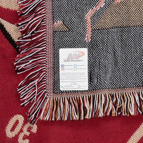 Officially Licensed NCAA Stanford Cardinal "Fullback" Jacquard Baby Throw Blanket, 36" x 46", Multi Color in Saudi Arabia