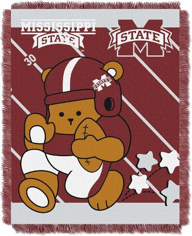 Officially Licensed NCAA Stanford Cardinal "Fullback" Jacquard Baby Throw Blanket, 36" x 46", Multi Color in Saudi Arabia