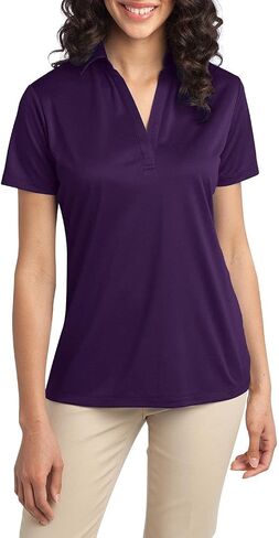 JUSTBLANKS WOMENS قصيرة الأكمام البولو قميص خفيف الوزن قميص حرير اللمس V-neck غولف بولو قميص للنساء in Saudi Arabia