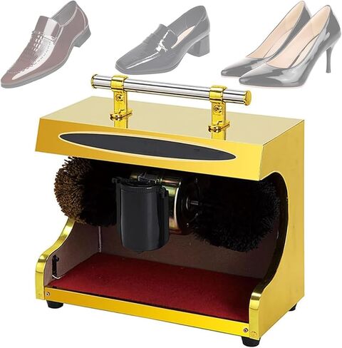 Electric Shoe Buffer Automatic Stainless Steel Body, Dust Removal Polishing Clean Kit, Suitable for Home, Hotel, Bank Maintenance(A) in Saudi Arabia