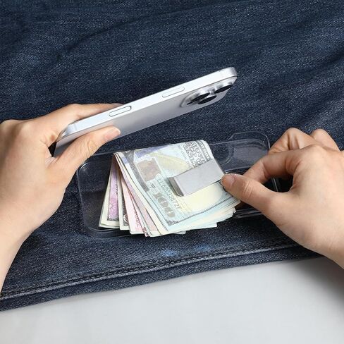 10 أجهزة كمبيوتر مصنوعة من الفولاذ المقاوم للصدأ مقطع الحد الأدنى محفظة معدنية محفظة صغيرة حامل نقدي جيب النحافة لمكاتب الأعمال الائتمان بطاقة رجال الأعمال in Saudi Arabia
