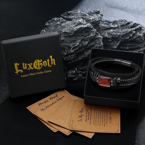 Tiger Eye Black Leather Bracelet عتيقة مجوهرات أحجار أحجار خودي in Kuwait