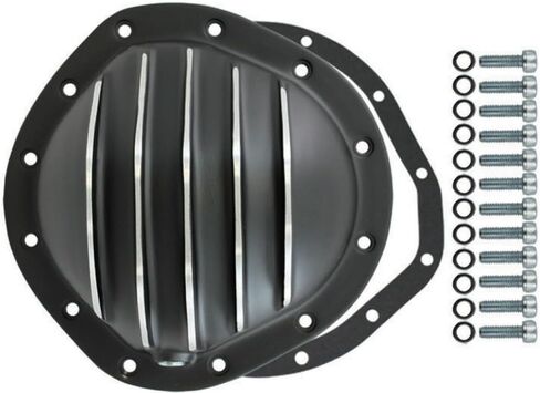Differential Cover Rear, Black Aluminum Finned, Compatible with Chevy/GM 12 Bolt 8.75" RG in Saudi Arabia