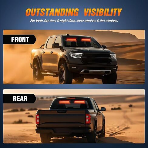 Nilight 144 LED Strobe Traffic Advisor Light Bar Red White with Controller 2 in 1 Automotive Emergency Warning Flashing Police Windshield Lights Bars for Cars Tow Plow Trucks Construction Vehicles in Saudi Arabia