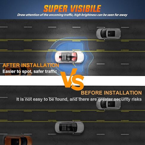 Nilight 144 LED Strobe Traffic Advisor Light Bar Red White with Controller 2 in 1 Automotive Emergency Warning Flashing Police Windshield Lights Bars for Cars Tow Plow Trucks Construction Vehicles in Saudi Arabia