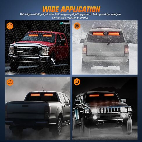 Nilight 144 LED Strobe Traffic Advisor Light Bar Red White with Controller 2 in 1 Automotive Emergency Warning Flashing Police Windshield Lights Bars for Cars Tow Plow Trucks Construction Vehicles in Saudi Arabia