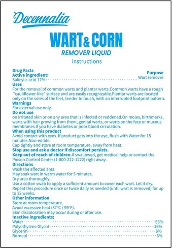 Fast-Acting Wart Corn Remover Freeze Off for Feet, Salicylic Acid Wart Remover for Men Women, Foot Hand Corns Removal for Plantar Genital Common Flat Wart, Callus 1 Oz in Saudi Arabia