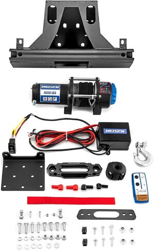 WeiSen 4500lb 12V Electric Winch Kit with Winch Mount Compatible with Can-Am Maverick X3 Models 2017-2025, Synthetic Rope Hawse Fairlead and Forged Hook Stopper in Saudi Arabia