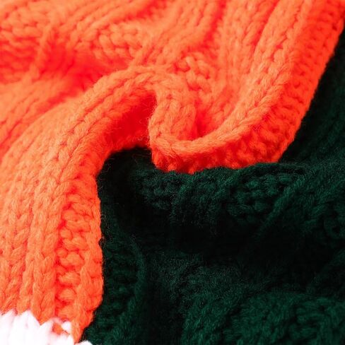 Balaclava Face Mask Men Winter Irish Irish Tricolor Balaclava Crochet Hat Hat Music Festival Halloween Winter Balaclava Men Multi in Saudi Arabia